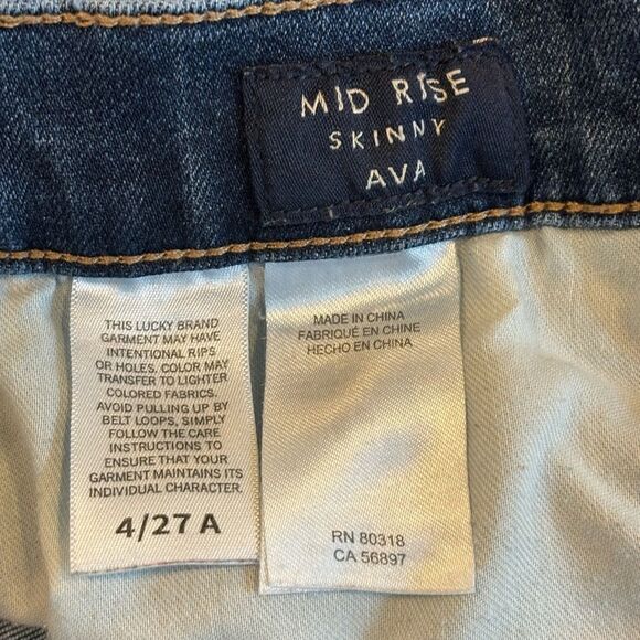 Lucky Brand Ava Skinny Jeans in Medium Wash 4A - Picture 3 of 5